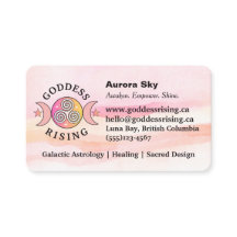 ピンクオレンジ女神ライジングビジネスカード