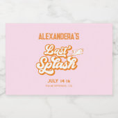 ピンクオレンジ最後のスプラッシュバチェロレッテ スパークリングワインラベル (シングルラベル)