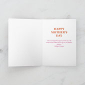 ピンクオレンジ最高のママ写真 マザーズデーカード サンキューカード (内部)