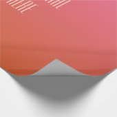 ピンクオレンジ色グラデーショカスタムン文字ラッピング紙 ラッピングペーパー (角)