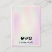 ピンクオレンジ色シフトイヤリングディスプレイカード 名刺 (裏面)