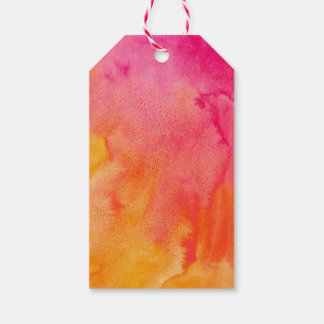 ピンクオレンジ色結婚のラベル ギフトタグ