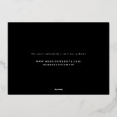 ピンクオレンジ花模様手文字リハーサルディナー 箔招待状 (裏面)