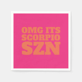 ピンクオレンジOMGそれが蠍座SZN カッコいい スタンダードカクテルナプキン