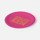 ピンクオレンジOMG It's蠍座SZNクール ペーパープレート (アングル)