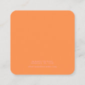 ピンクオレンストライプのジモダンイヤリング表示カード スクエア名刺 (裏面)