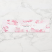 ピンクオンクラウドナイン赤ちゃんシャワー ペットボトルラベル (シングルラベル)