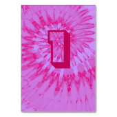 ピンクオンピンクのスパイラ結婚ル絞り染めのテーブル1 テーブルナンバー (裏面)