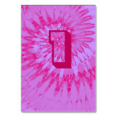 ピンクオンピンクのスパイラ結婚ル絞り染めのテーブル1 テーブルナンバー (裏面)