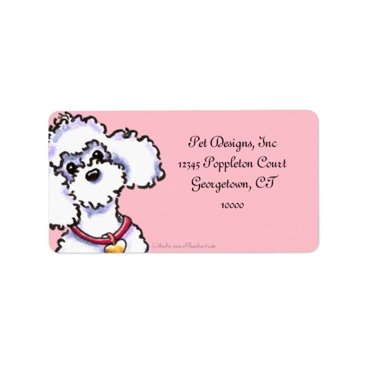 ピンクオンピンクカラープードル ラベル (正面)