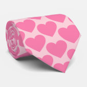 ピンクオンピンクハート ネクタイ (ロール)