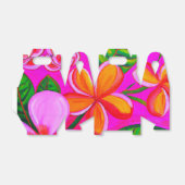 ピンクオンピンクプルメリアトロピカルアートパーティーのお願いボックス フェイバーボックス (折り畳みなし)