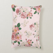 ピンクオンピンクヴィンテージフローラ アクセントクッション (裏面(縦))