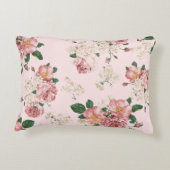 ピンクオンピンクヴィンテージフローラ アクセントクッション (裏面)
