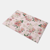 ピンクオンピンクヴィンテージフローラ ドアマット (アングル)