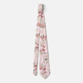 ピンクオンピンクヴィンテージフローラ ネクタイ (裏面)