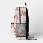 ピンクオンピンクヴィンテージフローラ プリントバックパック (右)
