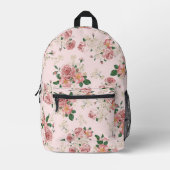 ピンクオンピンクヴィンテージフローラ プリントバックパック (正面)