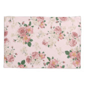 ピンクオンピンクヴィンテージフローラ 枕カバー (裏面)