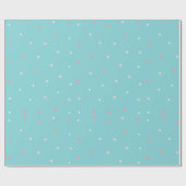 ピンクオンブルー水玉模様誕生会 ラッピングペーパー (フラット)