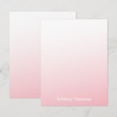ピンクオンブル フラット ノートカード (正面/裏面)