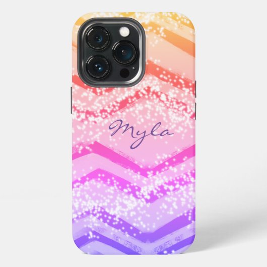 ピンクオンブレジグザグ iPhoneケース (裏面)