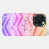 ピンクオンブレジグザグ iPhoneケース (裏面横)