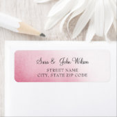 ピンクオンブレ結婚式住所ラベル ラベル (インサイチュ)