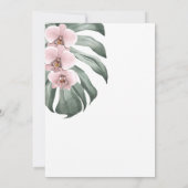 ピンクオーキッズトロピカルディスタベーションルアウ（ハワイ式宴会） – プールパーティー 招待状 (裏面)