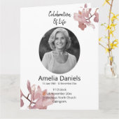 ピンクオーキッドお祝い・オブ・ライフ カード (黄色い花)