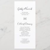 ピンクオーキッドとパールオンブラック結婚式 プログラム (裏面)