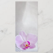 ピンクオーキッドとブライダルヴェール結婚式 プログラム (正面)