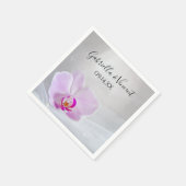 ピンクオーキッドとホワイトブライダル結婚ヴェイルズ スタンダードカクテルナプキン (角)