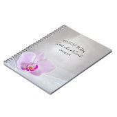 ピンクオーキッドとホワイトブライダル結婚ヴェイルズ ノートブック (左側)