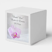 ピンクオーキッドとホワイトブライダル結婚ヴェイルズ フェイバーボックス (裏面サイド)