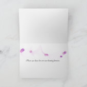 ピンクオーキッドアンドバブル悔やみや弔慰 カード (内部)