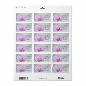 ピンクオーキッドアンドヴェール結婚式の引き出物ラベル ラベル (フルシート)