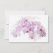 ピンクオーキッドウォーターカラーのラベルに結婚鉛筆 セーブザデート (裏面)