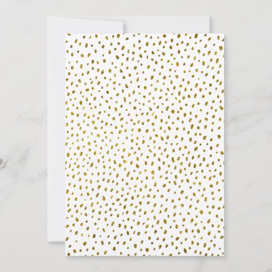 ピンクオーキッドウォーターカラー金ゴールドグリッター70誕生日 招待状 (裏面)