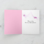 ピンクオーキッドウォーター反射悔やみや弔慰 カード (内部)