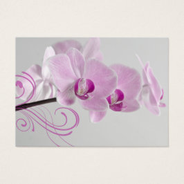 ピンクオーキッドエレガンスサンキューメッセージカード
