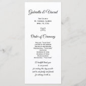 ピンクオーキッドエレガンス結婚式 プログラム (裏面)