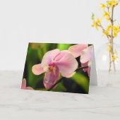 ピンクオーキッドグリーティングカード カード (黄色い花)