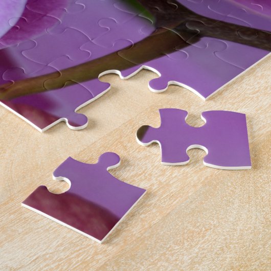 ピンクオーキッドフラップス植物写真 ジグソーパズル (側面)