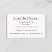 ピンクオーキッドフラワーイベントプランナー 名刺 (裏面)