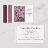 ピンクオーキッドフラワーイベントプランナー 名刺 (正面/裏面)