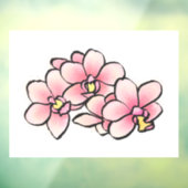 ピンクオーキッドフラワーズウォーターデザイン ウィンドウサイン (シート3)