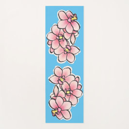 ピンクオーキッドフラワーズウォーターデザイン ヨガマット