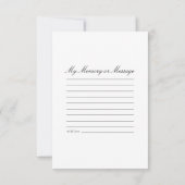 ピンクオーキッドフラワーズホワイト共有アメモリ葬儀 ノートカード (裏面)