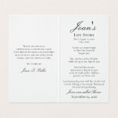 ピンクオーキッドフラワーズホワイト葬儀記念祈りの言葉 名刺 (内部フラット)